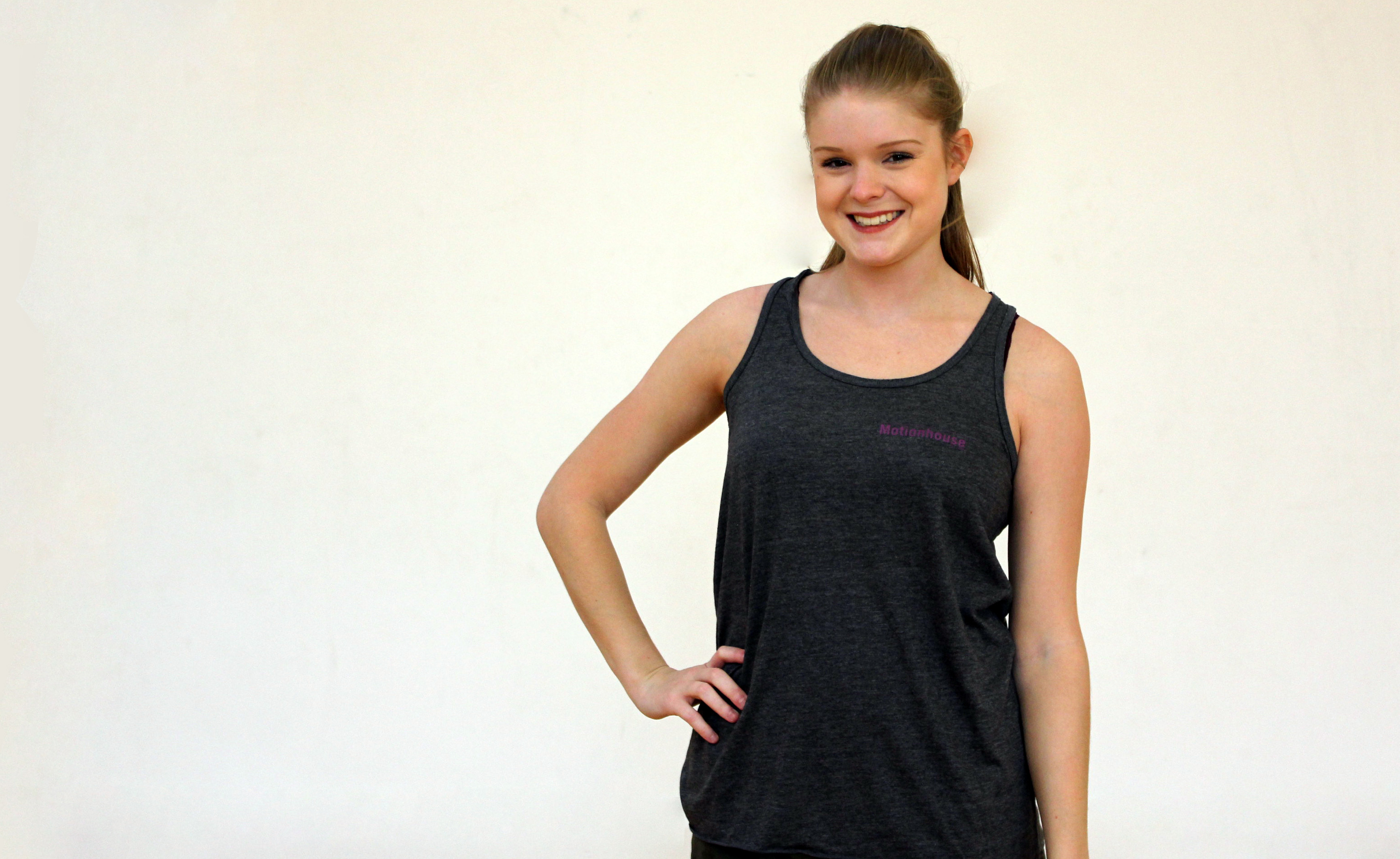 Ladies Racer Back Vest in Grey Motionhouse