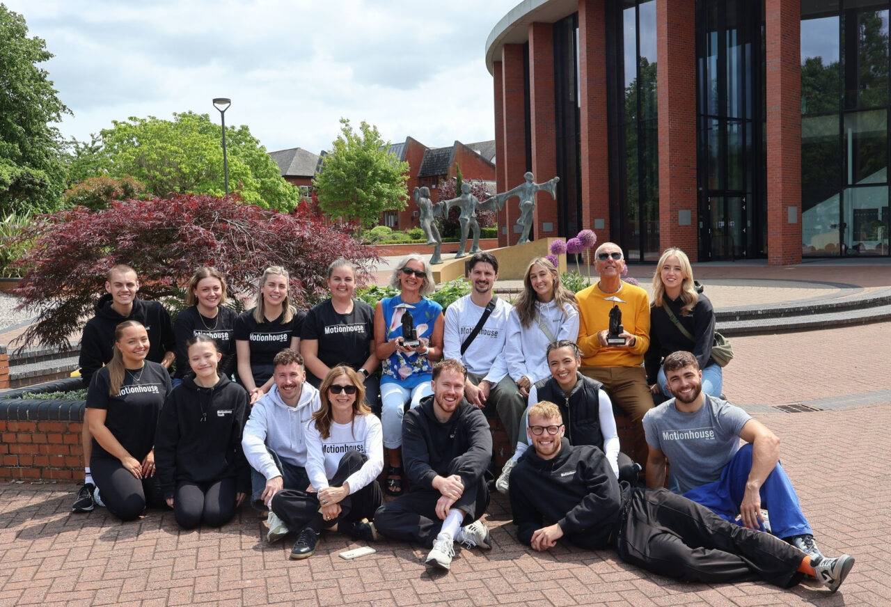 Motionhouse team together with their awards for WILD